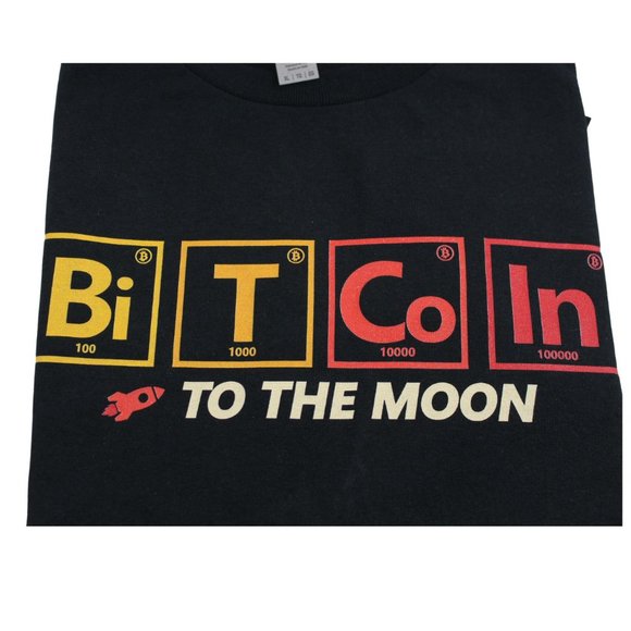 Bitcoin periodic table Heavyweight Unisex Crewneck T-shirt XL - Picture 4 of 5